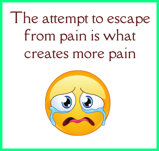 why people have to suffer more pain. why not escape pain. 