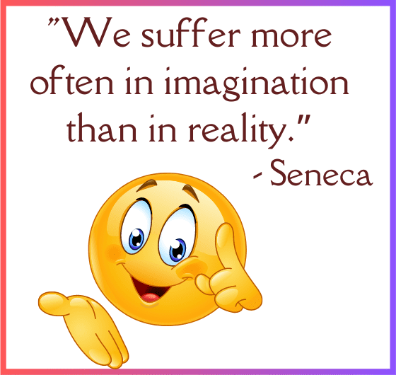 "Overcoming Imagined Suffering: Seneca's Insight on Reality vs. Imagination""The Power of Perception: Challenging Imagined Suffering - Seneca's Wisdom"