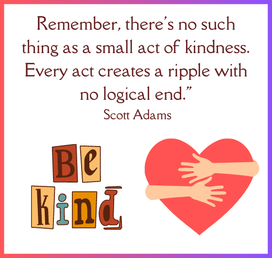 Quote by Scott Adams about kindness, hugging heart 