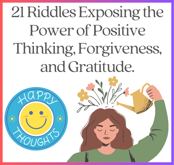 Enigmatic riddle highlighting the power of positive thinking; Illustration representing the role of forgiveness in personal growth