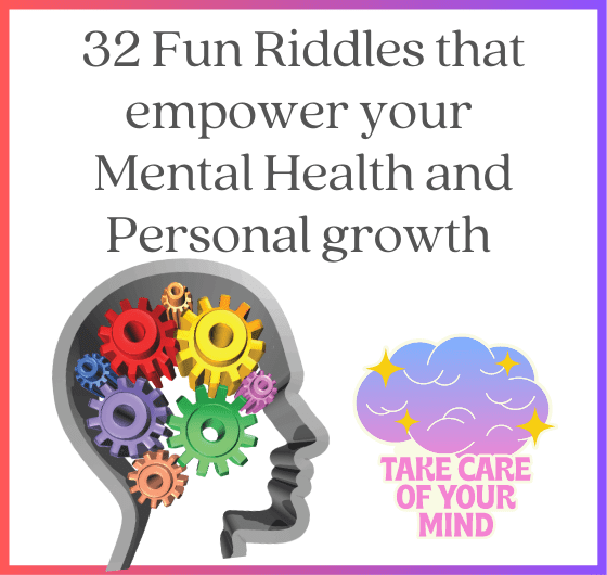 A motivational image about mental health and personal growth, An inspirational image about riddles